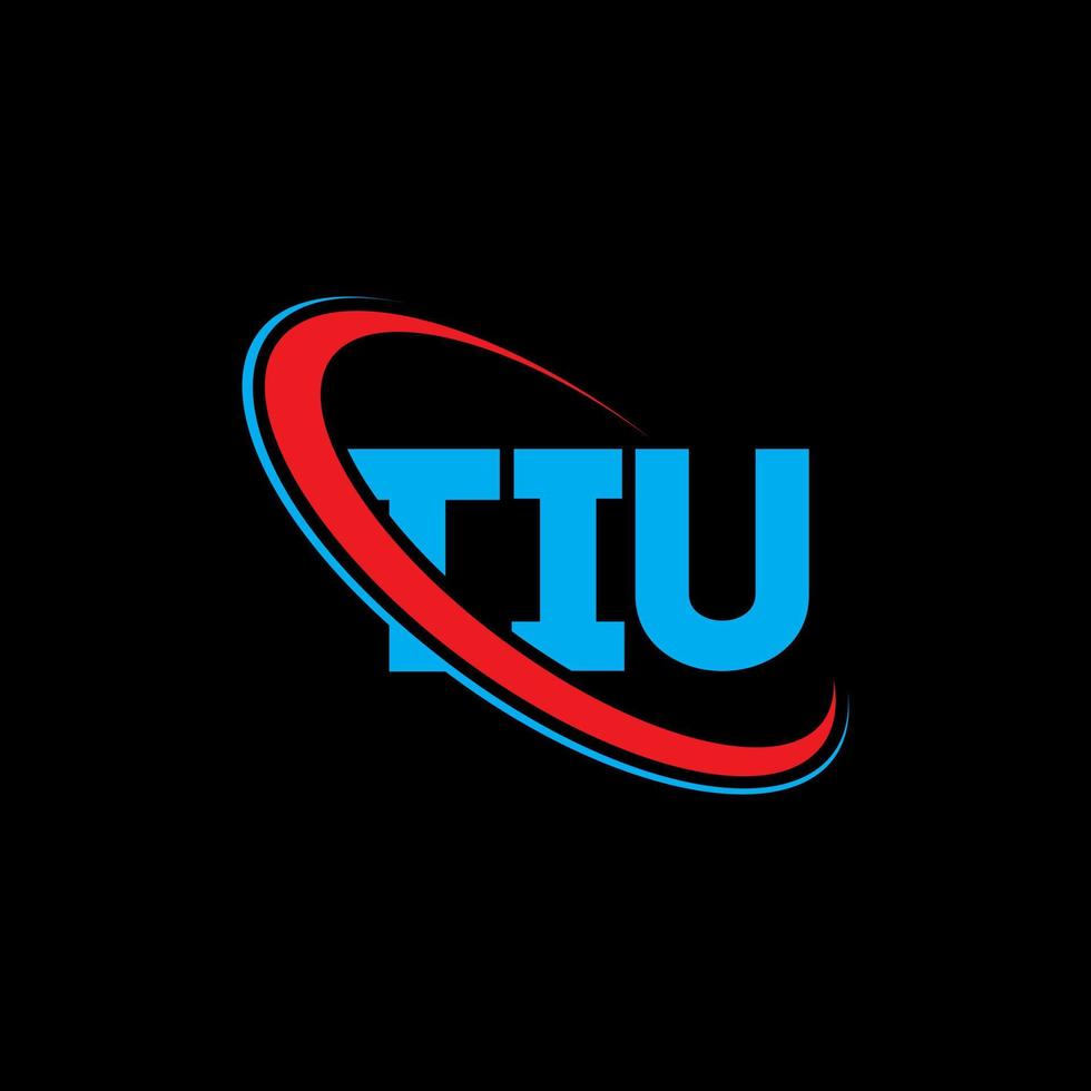 tiu-Logo. tiu Brief. tiu-Brief-Logo-Design. Initialen tiu-Logo verbunden mit Kreis und Monogramm-Logo in Großbuchstaben. tiu-typografie für technologie-, geschäfts- und immobilienmarke. vektor