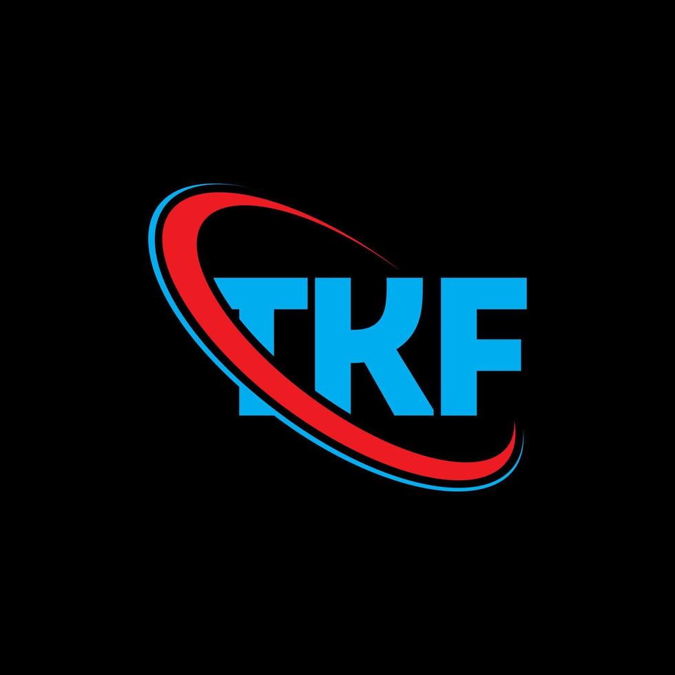 tkf-Logo. tkf-Brief. tkf-Brief-Logo-Design. Initialen tkf-Logo verbunden mit Kreis und Monogramm-Logo in Großbuchstaben. tkf Typografie für Technologie-, Business- und Immobilienmarke. vektor