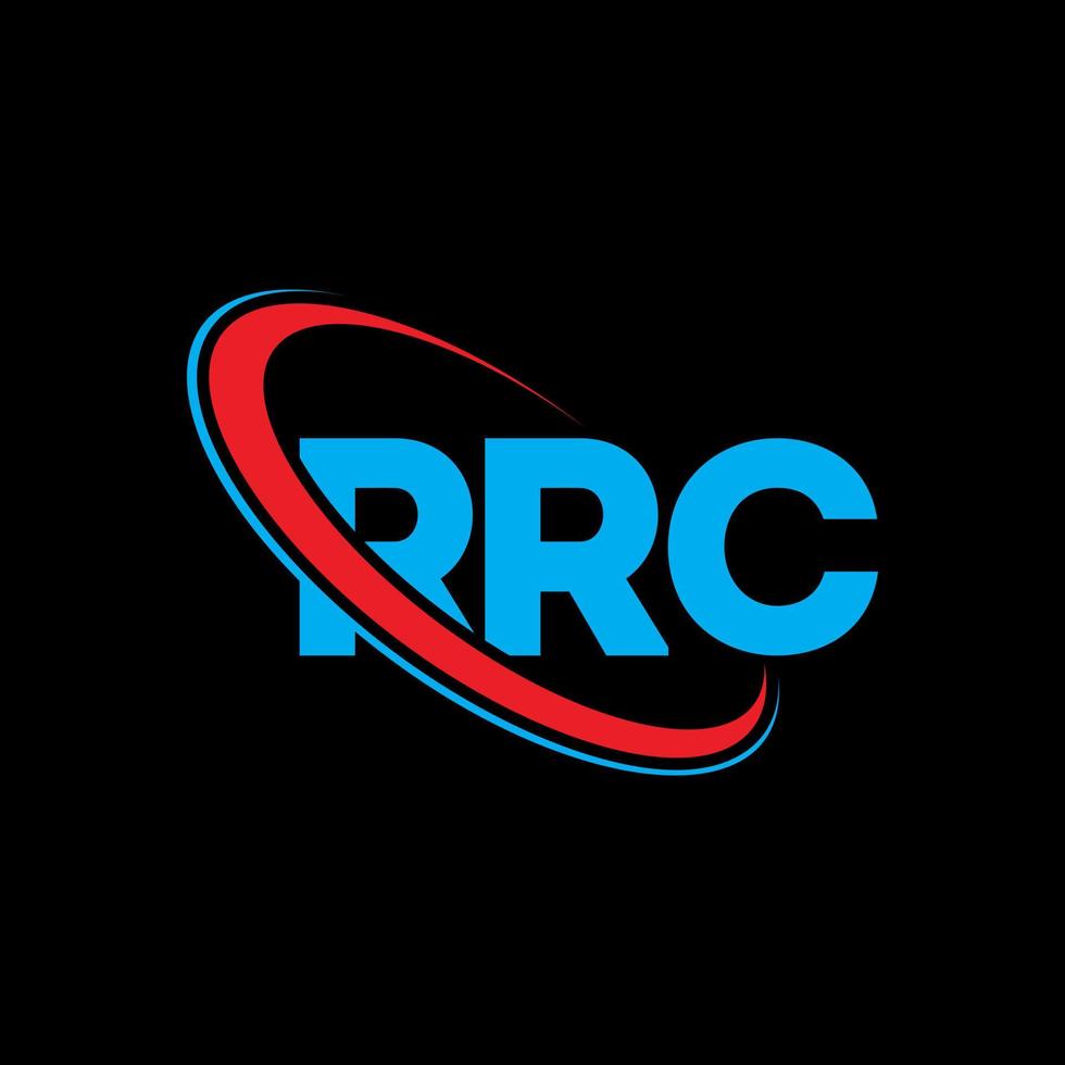 rrc logotyp. rrc brev. rrc brev logotyp design. initialer rrc logotyp länkad med cirkel och versaler monogram logotyp. rrc typografi för teknik, företag och fastighetsmärke. vektor