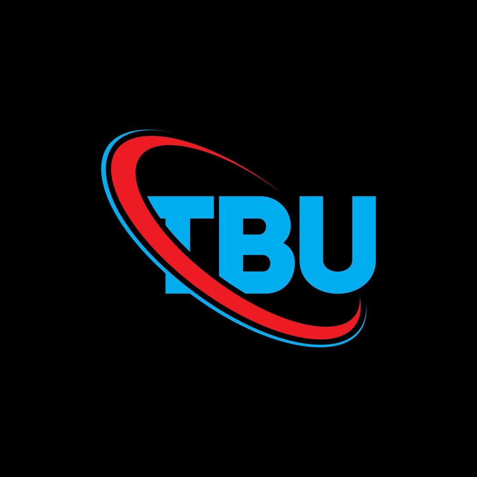 tbu logotyp. tbu brev. tbu letter logotyp design. initialer tbu logotyp länkad med cirkel och versaler monogram logotyp. tbu typografi för teknik, företag och fastighetsmärke. vektor