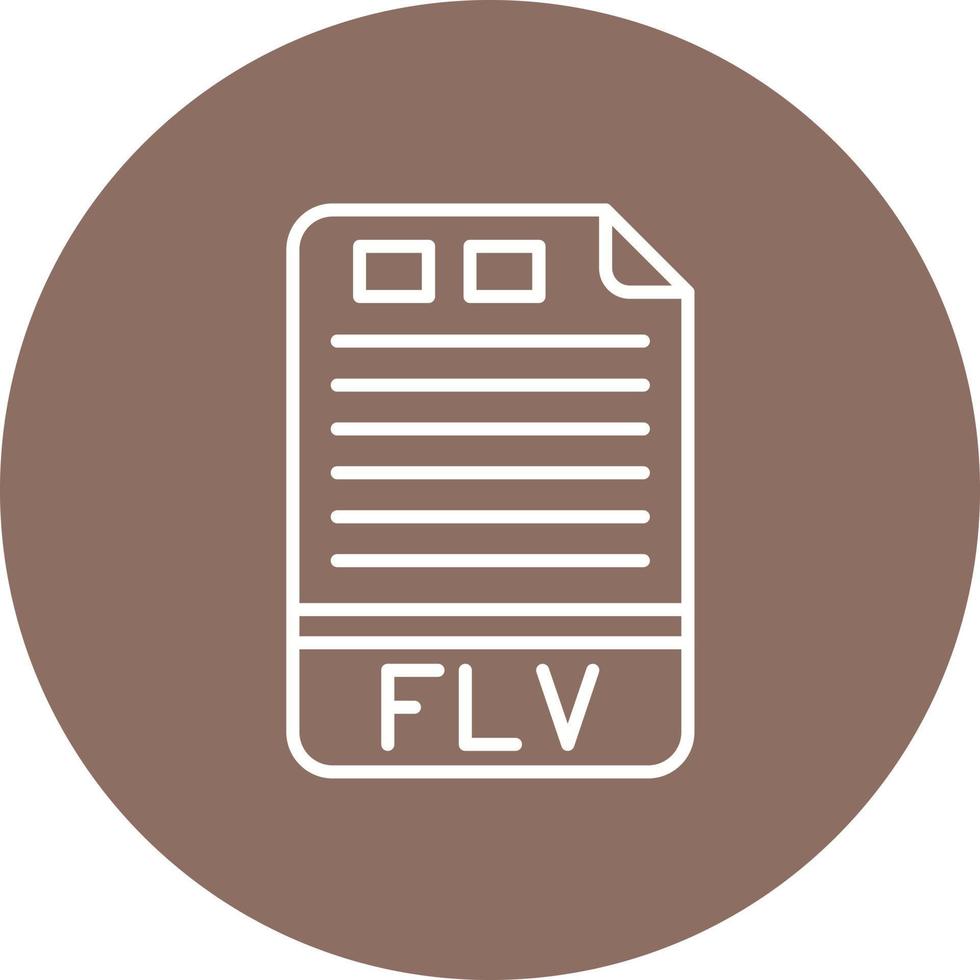 FLV-Linie Kreis Hintergrundsymbol vektor