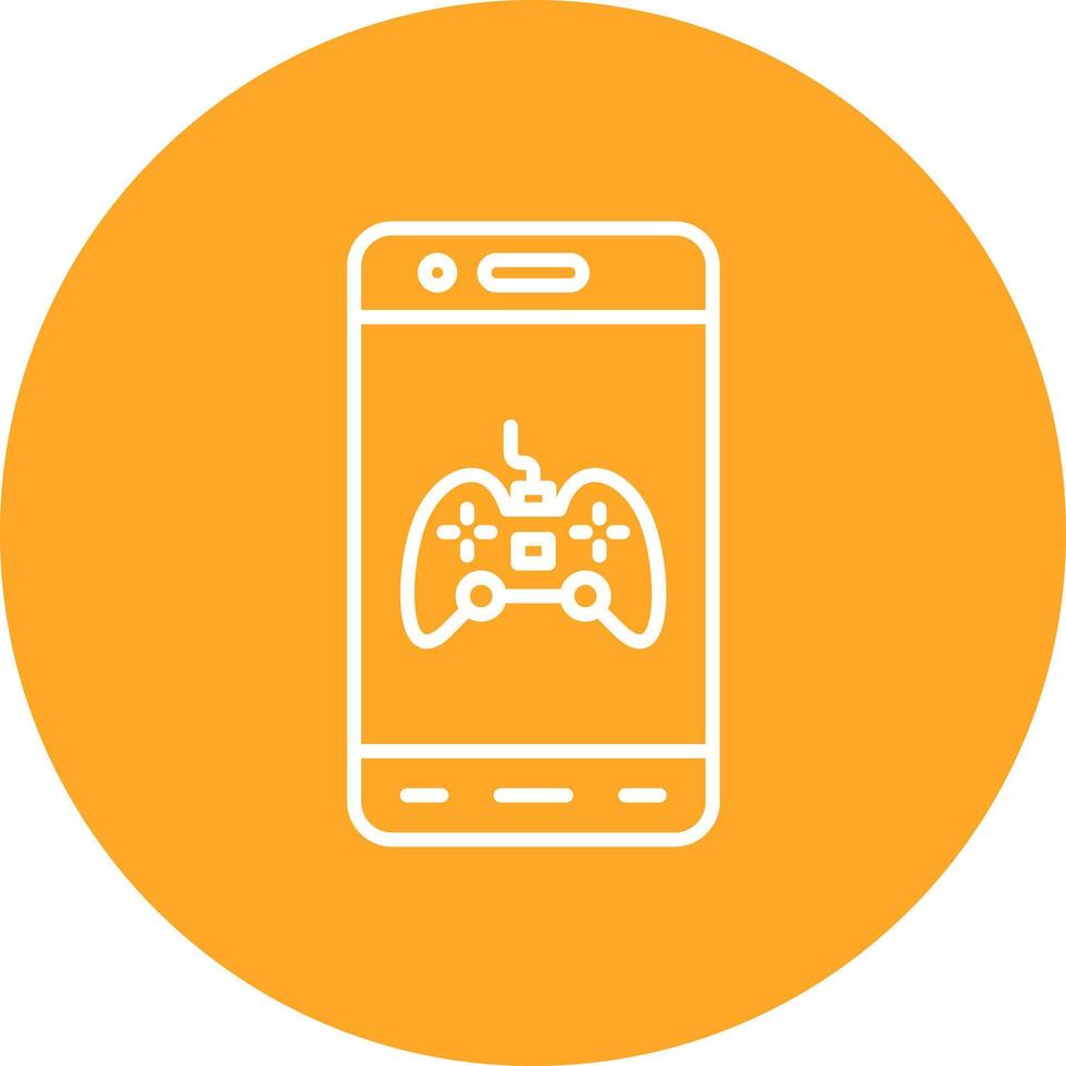 Symbol für den Hintergrund des Kreises für mobile Spiele vektor