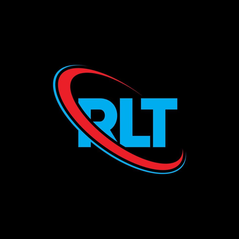 rlt-Logo. rt-Brief. rlt-Buchstaben-Logo-Design. Initialen RLT-Logo verbunden mit Kreis und Monogramm-Logo in Großbuchstaben. rlt-typografie für technologie-, geschäfts- und immobilienmarke. vektor