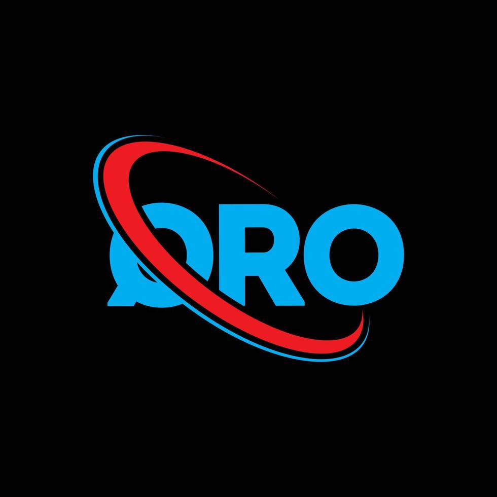 qro-Logo. qro-Brief. qro-Brief-Logo-Design. Initialen qro-Logo verbunden mit Kreis und Monogramm-Logo in Großbuchstaben. qro-typografie für technologie-, geschäfts- und immobilienmarke. vektor