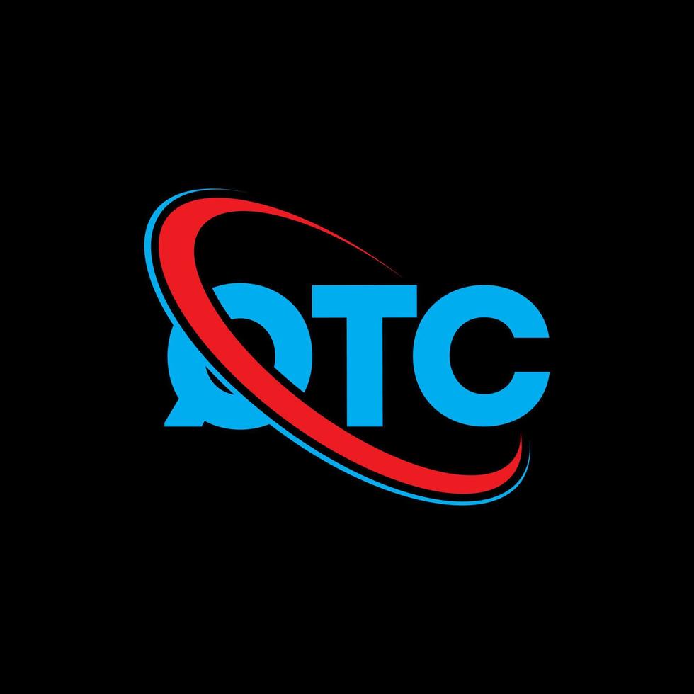 qtc-Logo. qtc-Brief. qtc-Brief-Logo-Design. Initialen qtc-Logo, verbunden mit Kreis und Monogramm-Logo in Großbuchstaben. qtc-typografie für technologie-, geschäfts- und immobilienmarke. vektor