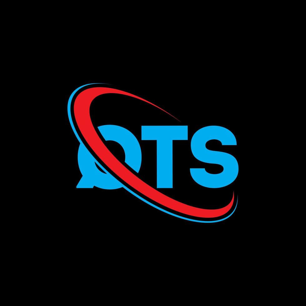 qts-Logo. QTS-Brief. qts-Brief-Logo-Design. Initialen qts-Logo, verbunden mit Kreis und Monogramm-Logo in Großbuchstaben. QTS-Typografie für Technologie-, Geschäfts- und Immobilienmarken. vektor