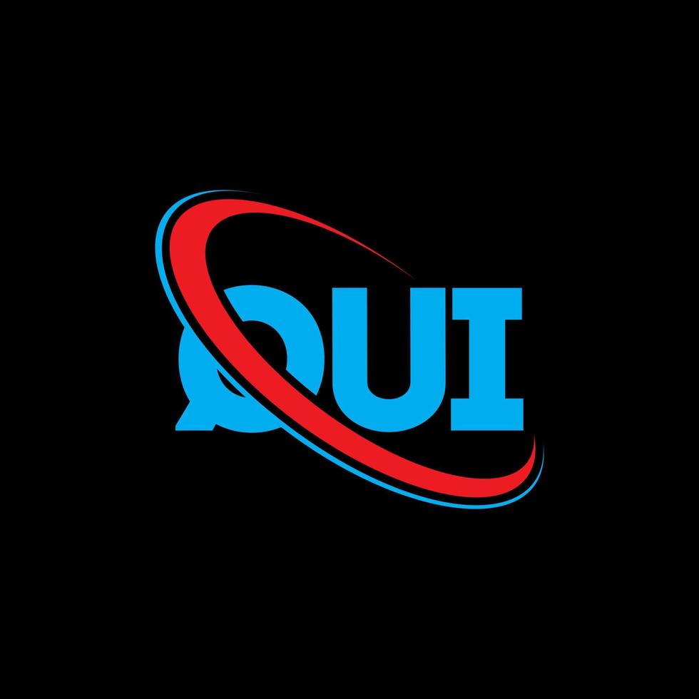 Qui-Logo. Qui-Brief. Qui-Brief-Logo-Design. Initialen-Qui-Logo, verbunden mit Kreis und Monogramm-Logo in Großbuchstaben. Qui-Typografie für Technologie-, Geschäfts- und Immobilienmarke. vektor