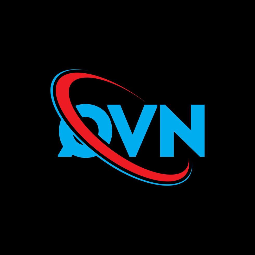 qvn logotyp. qvn brev. qvn letter logotyp design. initialer qvn logotyp länkad med cirkel och versaler monogram logotyp. qvn typografi för teknik, företag och fastighetsmärke. vektor