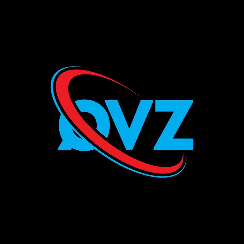 qvz logotyp. qvz bokstav. qvz bokstavslogotypdesign. initialer qvz logotyp länkad med cirkel och versaler monogram logotyp. qvz typografi för teknik, företag och fastighetsmärke. vektor