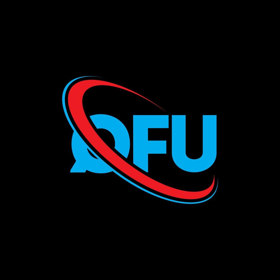 qfu logotyp. qfu brev. qfu bokstavslogotypdesign. initialer qfu logotyp länkad med cirkel och versaler monogram logotyp. qfu-typografi för teknik-, affärs- och fastighetsmärke. vektor