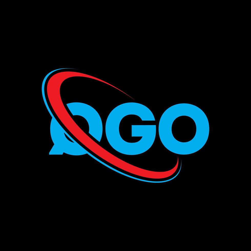 qgo logotyp. qgo bokstav. qgo bokstavslogotypdesign. initialer qgo logotyp länkad med cirkel och versaler monogram logotyp. qgo typografi för teknik, affärs- och fastighetsmärke. vektor