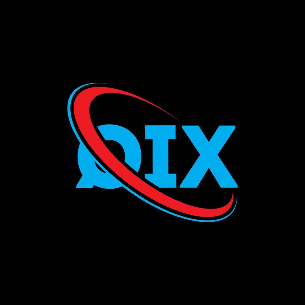qix logotyp. qix bokstav. qix bokstavslogotypdesign. initialer qix logotyp länkad med cirkel och versaler monogram logotyp. qix typografi för teknik, företag och fastighetsmärke. vektor