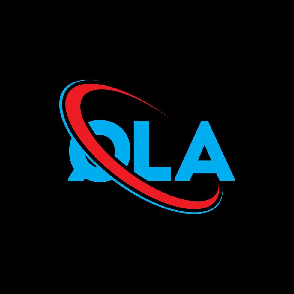 qla logotyp. qla bokstav. qla letter logotypdesign. initialer qla logotyp länkad med cirkel och versaler monogram logotyp. qla typografi för teknik, företag och fastighetsmärke. vektor