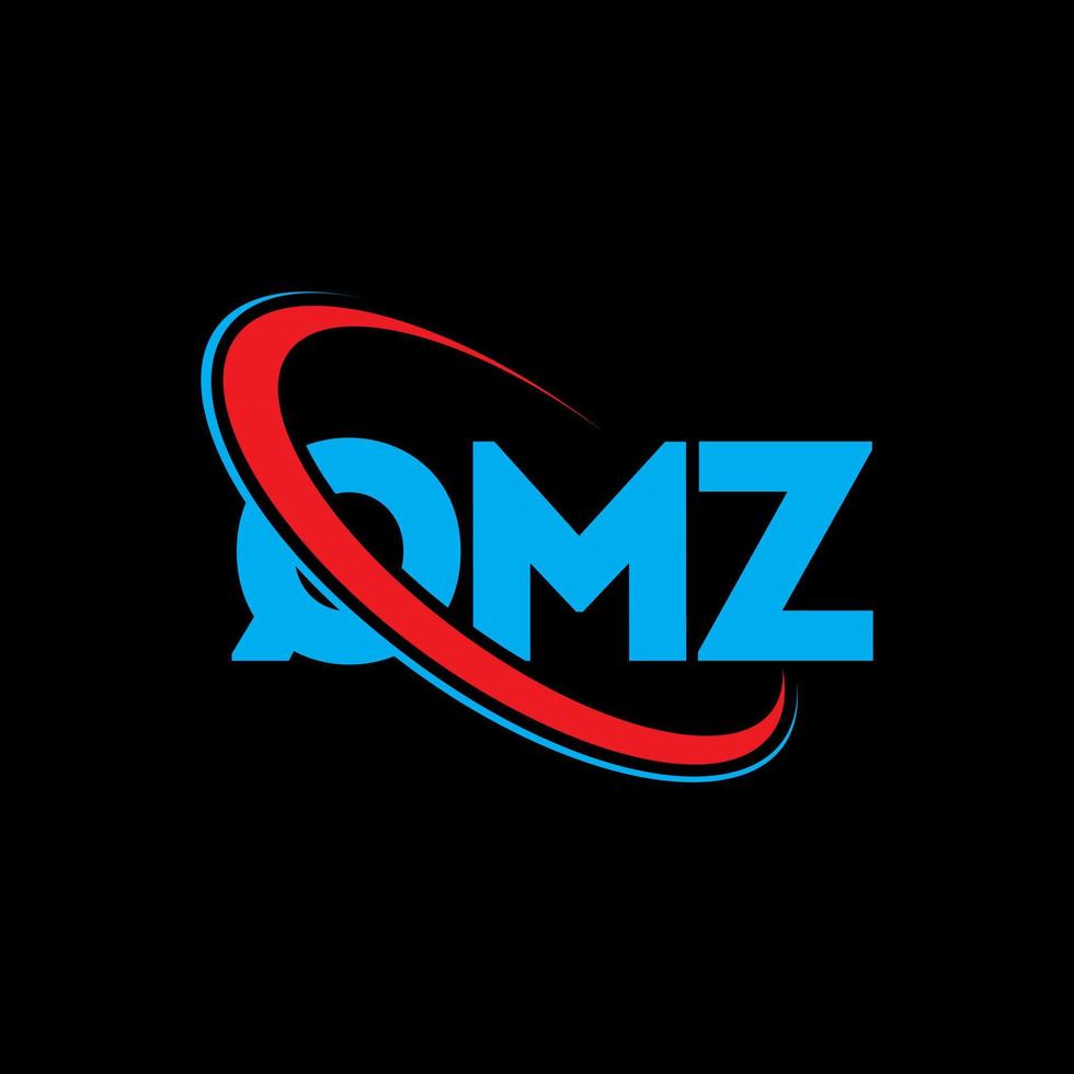 qmz logotyp. qmz bokstav. qmz bokstavslogotypdesign. initialer qmz logotyp länkad med cirkel och versaler monogram logotyp. qmz typografi för teknik, företag och fastighetsmärke. vektor