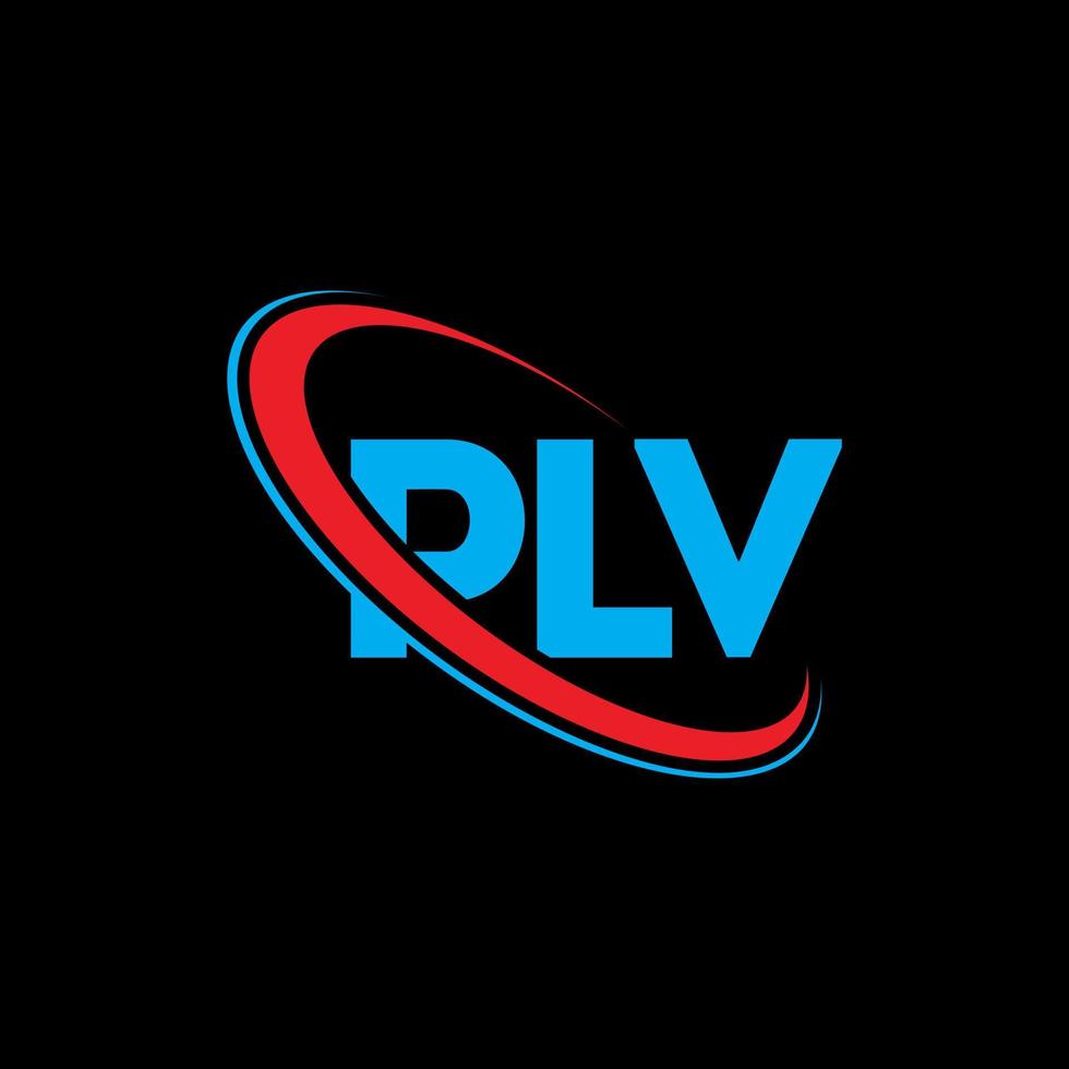 plv-Logo. plv Brief. plv-Buchstaben-Logo-Design. Initialen plv-Logo verbunden mit Kreis und Monogramm-Logo in Großbuchstaben. plv typografie für technologie, business und immobilienmarke. vektor
