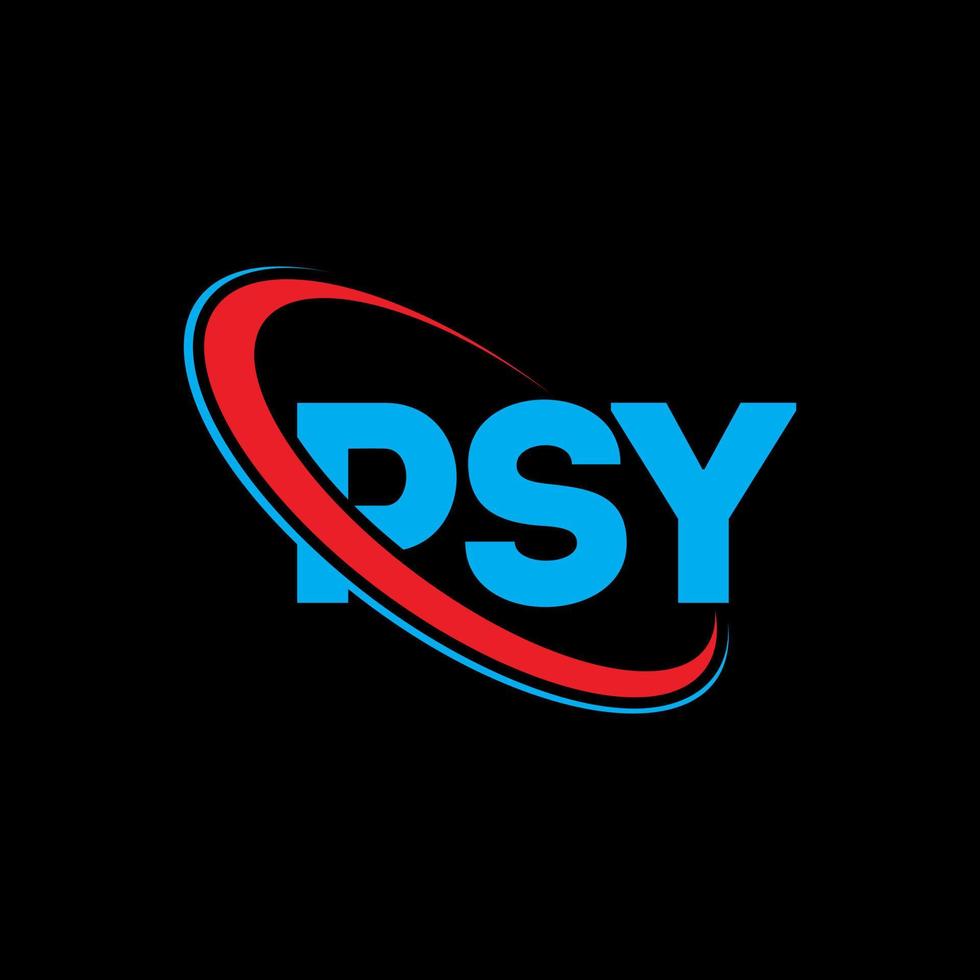 Psy-Logo. Psy-Brief. Psy-Brief-Logo-Design. Initialen Psy-Logo verbunden mit Kreis und Monogramm-Logo in Großbuchstaben. Psy-Typografie für Technologie-, Geschäfts- und Immobilienmarken. vektor