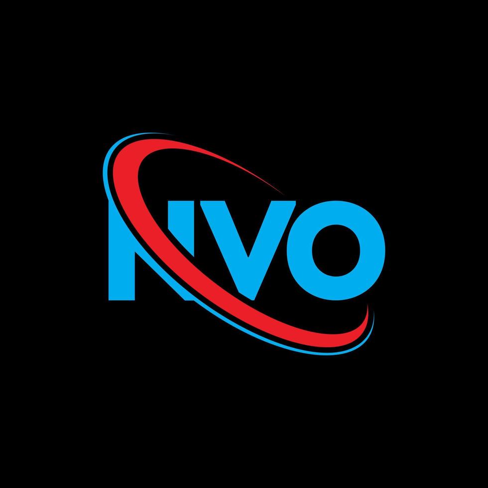 nvo-Logo. nvo-Brief. nvo-Brief-Logo-Design. Initialen nvo-Logo verbunden mit Kreis und Monogramm-Logo in Großbuchstaben. nvo Typografie für Technologie-, Geschäfts- und Immobilienmarke. vektor