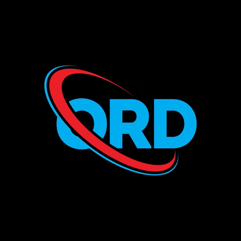 ord logotyp. ord brev. ord bokstavs logotyp design. initialer ord logotyp länkad med cirkel och versaler monogram logotyp. ord typografi för teknik, företag och fastighetsmärke. vektor