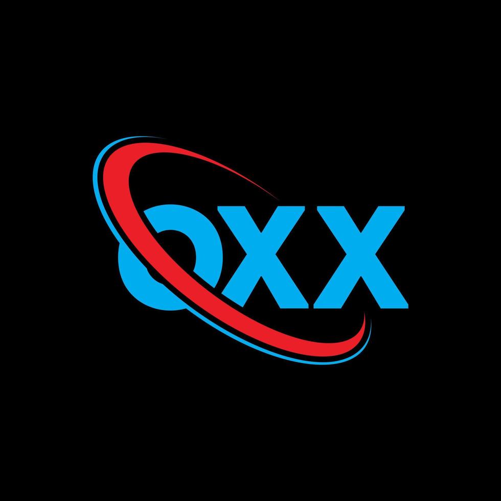 oxx logotyp. oxx brev. oxx bokstavslogotypdesign. initialer oxx logotyp länkad med cirkel och versaler monogram logotyp. oxx typografi för teknik, företag och fastighetsmärke. vektor