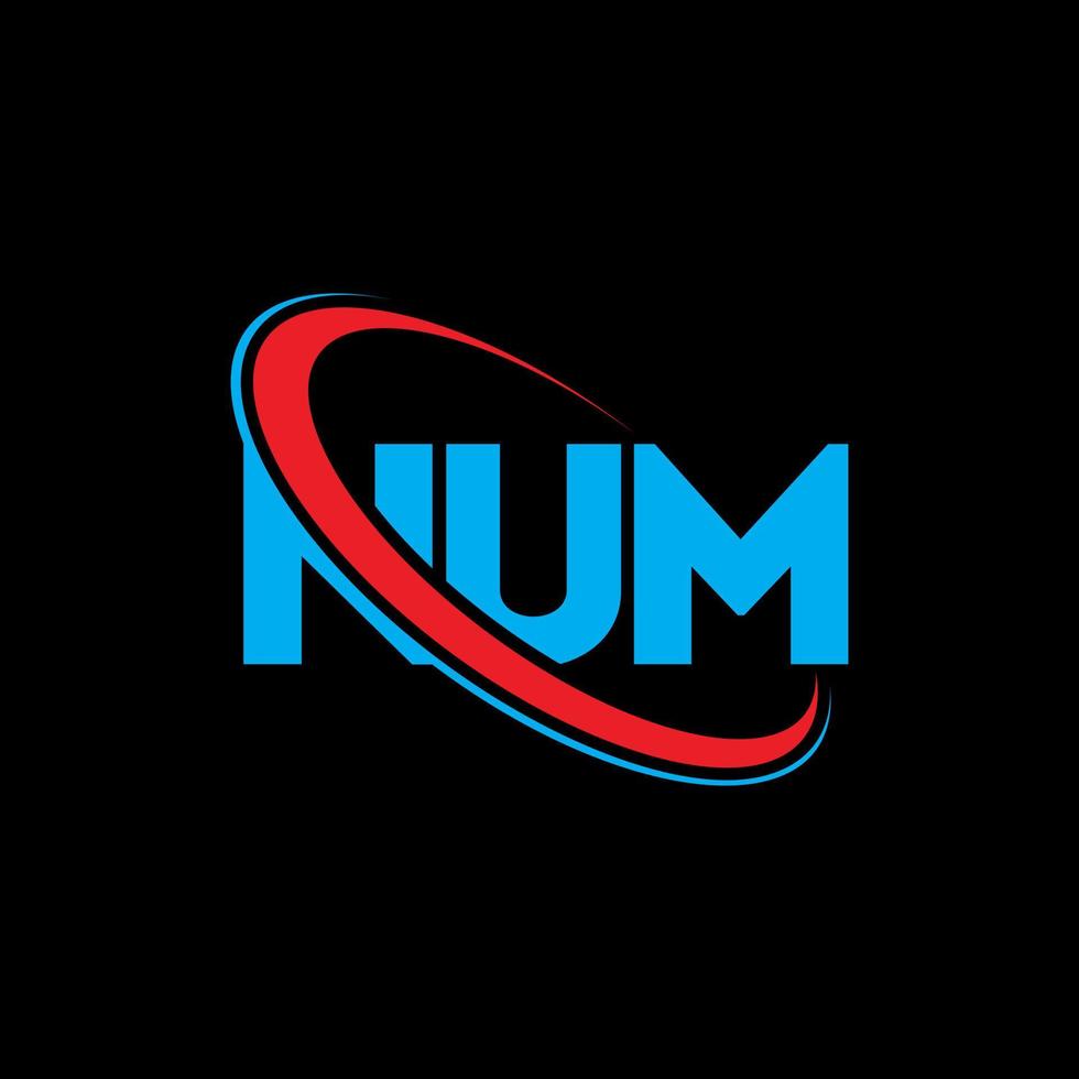 num logotyp. numerisk bokstav. num bokstav logotyp design. initialer num logotyp länkad med cirkel och versaler monogram logotyp. num typografi för teknik, affärs- och fastighetsmärke. vektor