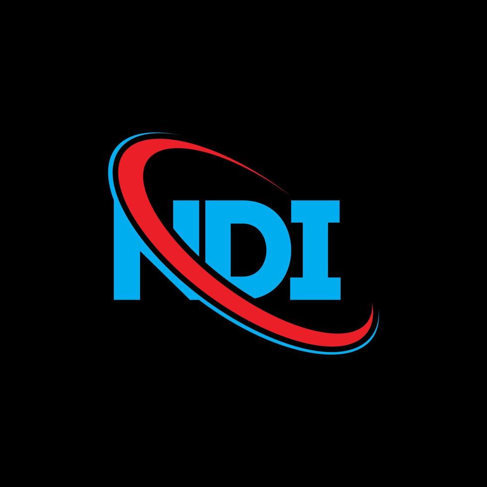 ndi-Logo. ndi-Brief. ndi-Buchstaben-Logo-Design. Initialen ndi-Logo verbunden mit Kreis und Monogramm-Logo in Großbuchstaben. ndi-typografie für technologie-, geschäfts- und immobilienmarke. vektor