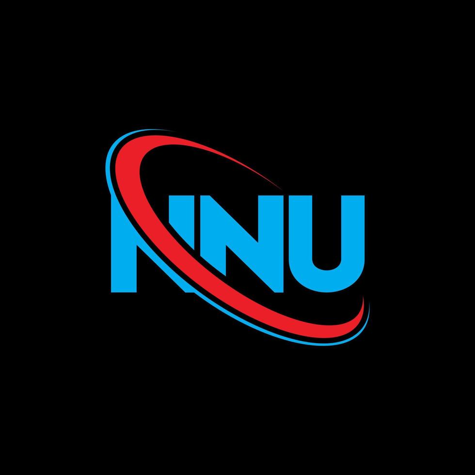 nnu-Logo. nnu Buchstabe. nnu-Buchstaben-Logo-Design. Initialen nnu-Logo verbunden mit Kreis und Monogramm-Logo in Großbuchstaben. nnu-typografie für technologie-, geschäfts- und immobilienmarke. vektor