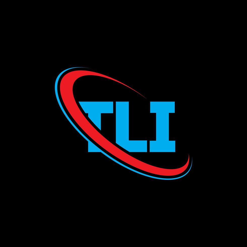 tli-Logo. tli Brief. tli-Brief-Logo-Design. Initialen tli-Logo verbunden mit Kreis und Monogramm-Logo in Großbuchstaben. tli-typografie für technologie-, geschäfts- und immobilienmarke. vektor