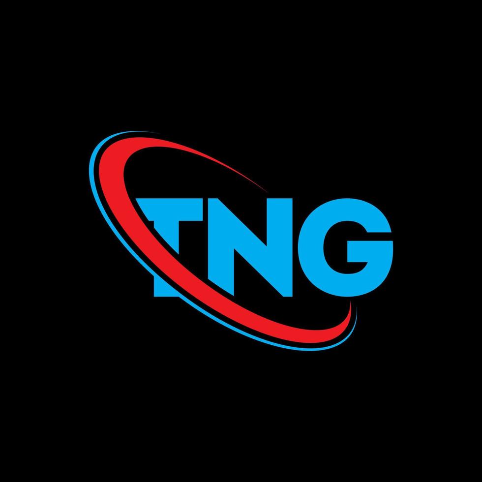 tng logotyp. tng brev. tng brev logotyp design. initialer tng logotyp länkad med cirkel och versaler monogram logotyp. tng typografi för teknik, företag och fastighetsmärke. vektor