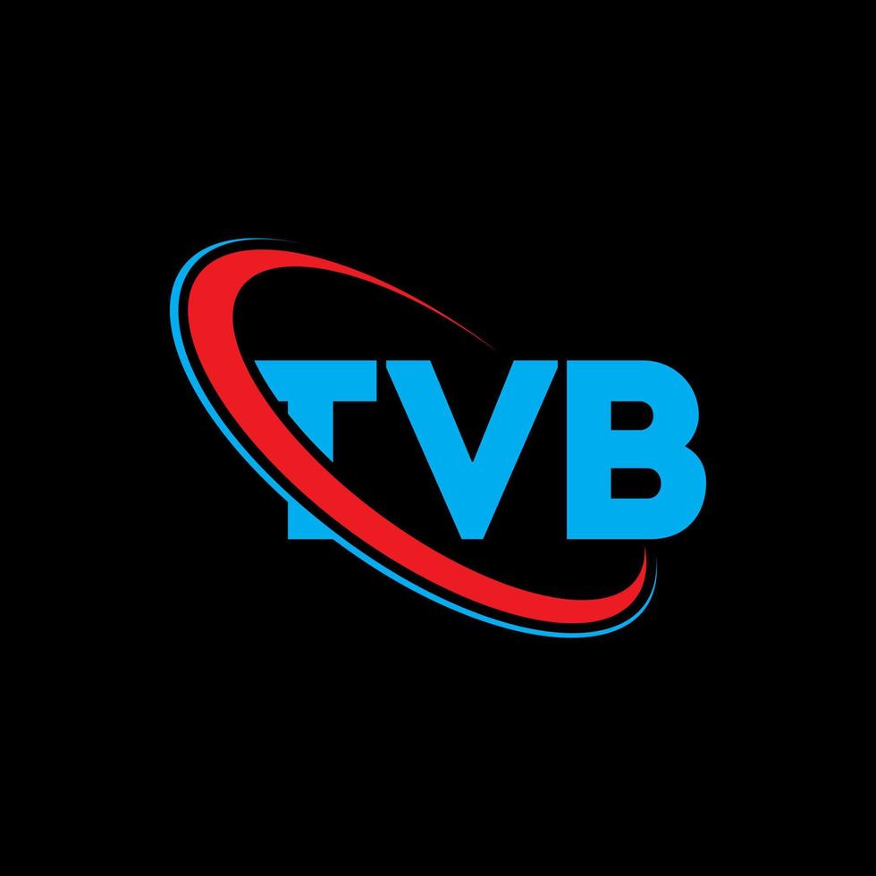 tvb logotyp. tvb brev. tvb brev logotyp design. initialer tvb logotyp länkad med cirkel och versaler monogram logotyp. tvb typografi för teknik, företag och fastighetsmärke. vektor