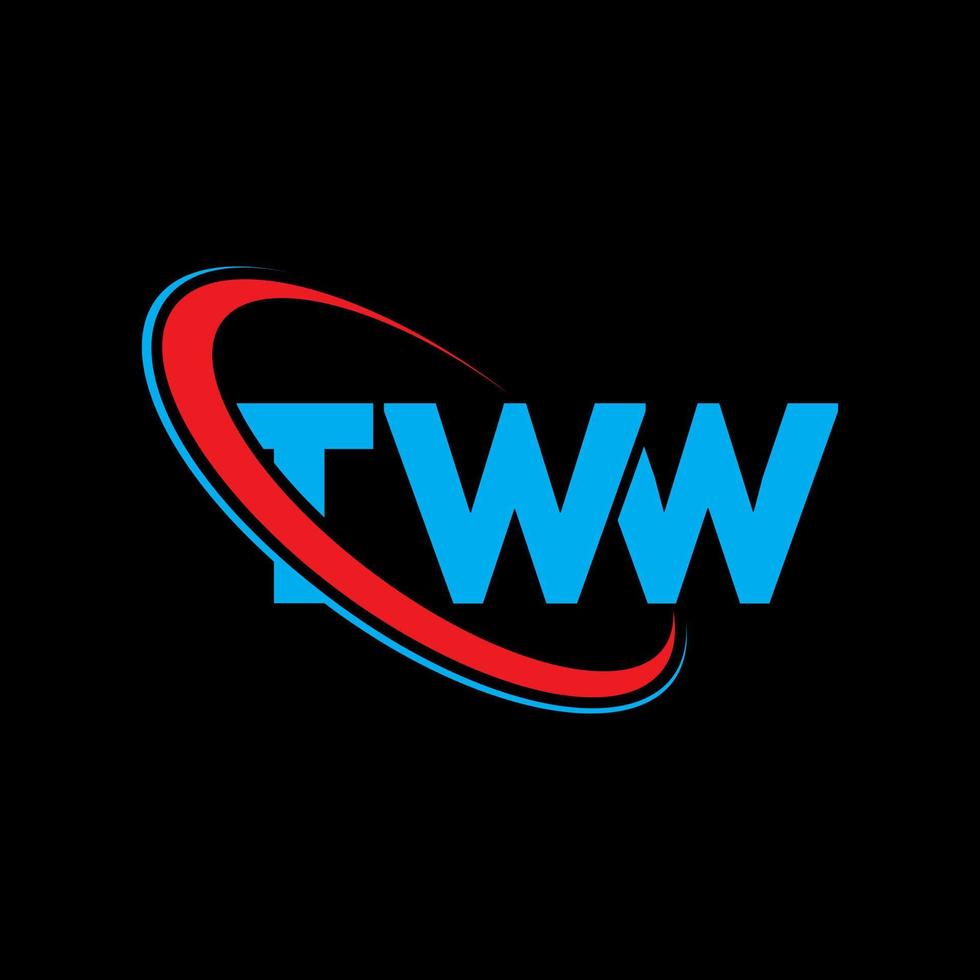 tww logotyp. två brev. tww bokstavs logotyp design. initialer tww logotyp länkad med cirkel och versaler monogram logotyp. tww typografi för teknik, företag och fastighetsmärke. vektor