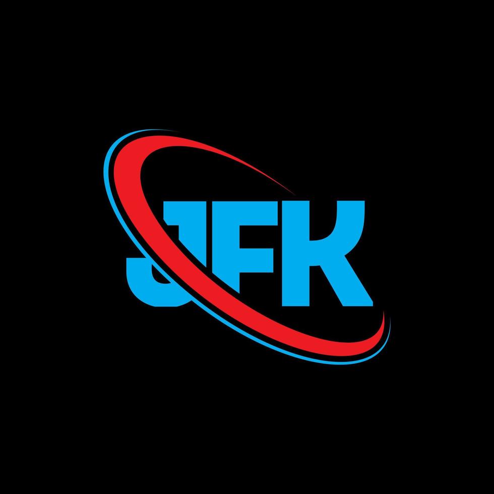 jfk logotyp. jfk brev. jfk bokstavslogotypdesign. initialer jfk logotyp länkad med cirkel och versaler monogram logotyp. jfk typografi för teknik, företag och fastighetsmärke. vektor