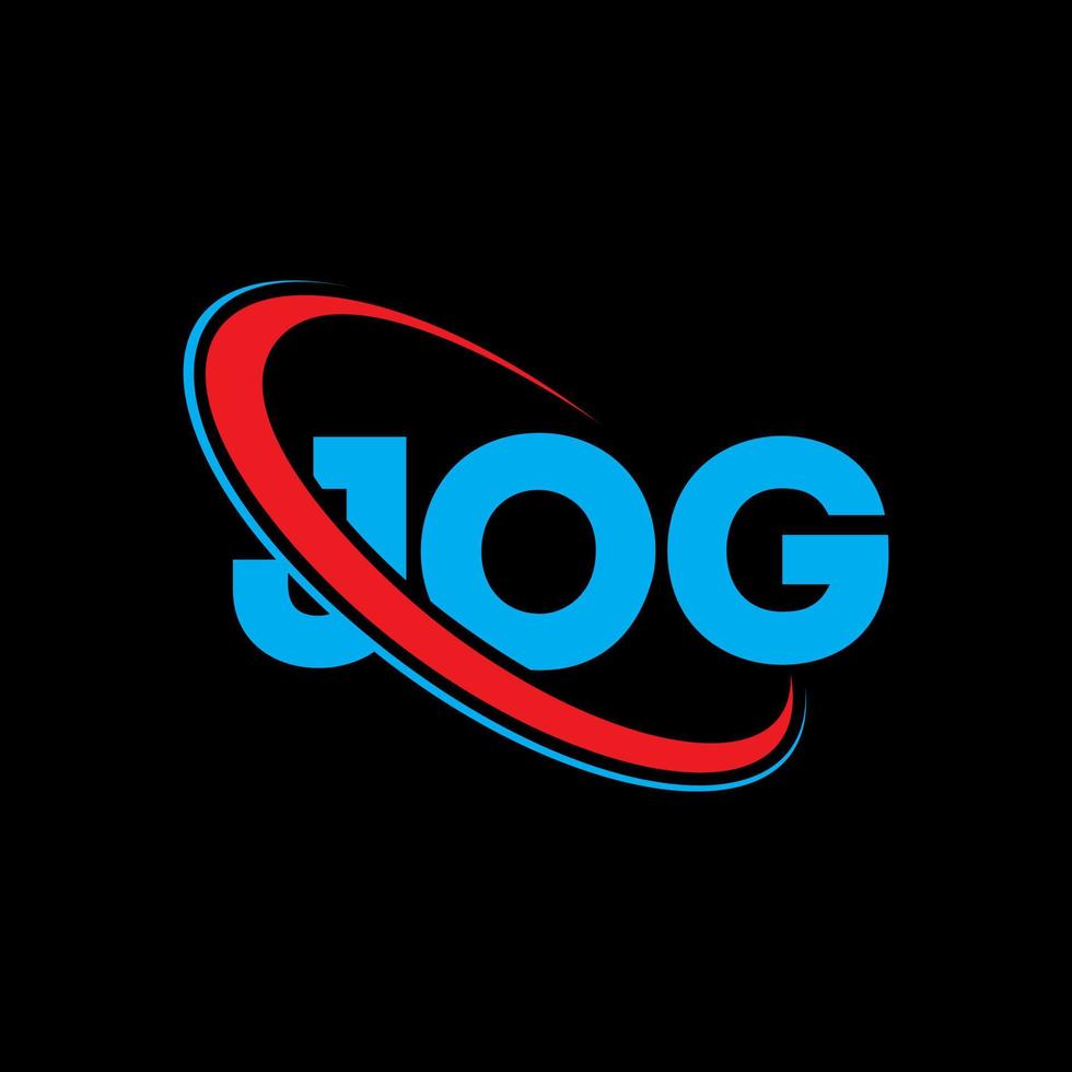 Jog-Logo. Jog-Brief. Jog-Brief-Logo-Design. Initialen-Jog-Logo, verbunden mit Kreis und Monogramm-Logo in Großbuchstaben. jog-typografie für technologie-, geschäfts- und immobilienmarke. vektor