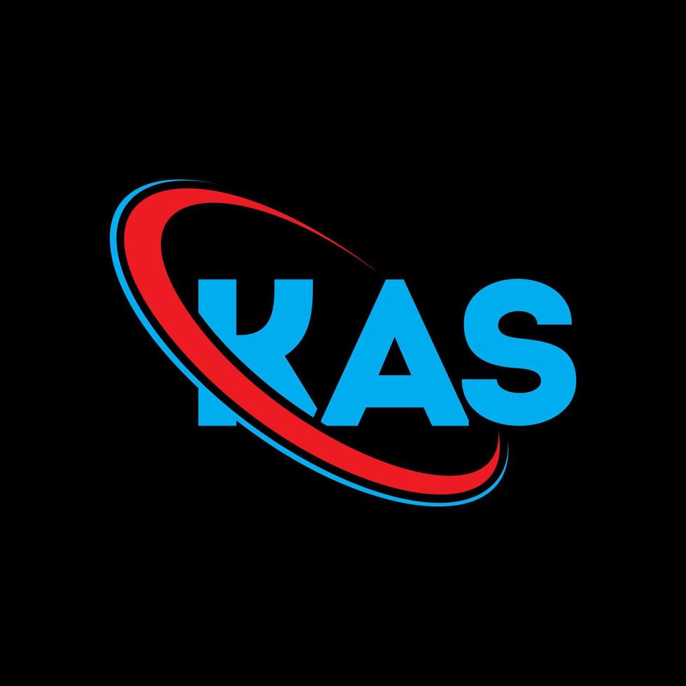 kas logotyp. kas brev. kas brev logotyp design. initialer kas logotyp länkad med cirkel och versaler monogram logotyp. kas typografi för teknik, företag och fastighetsmärke. vektor