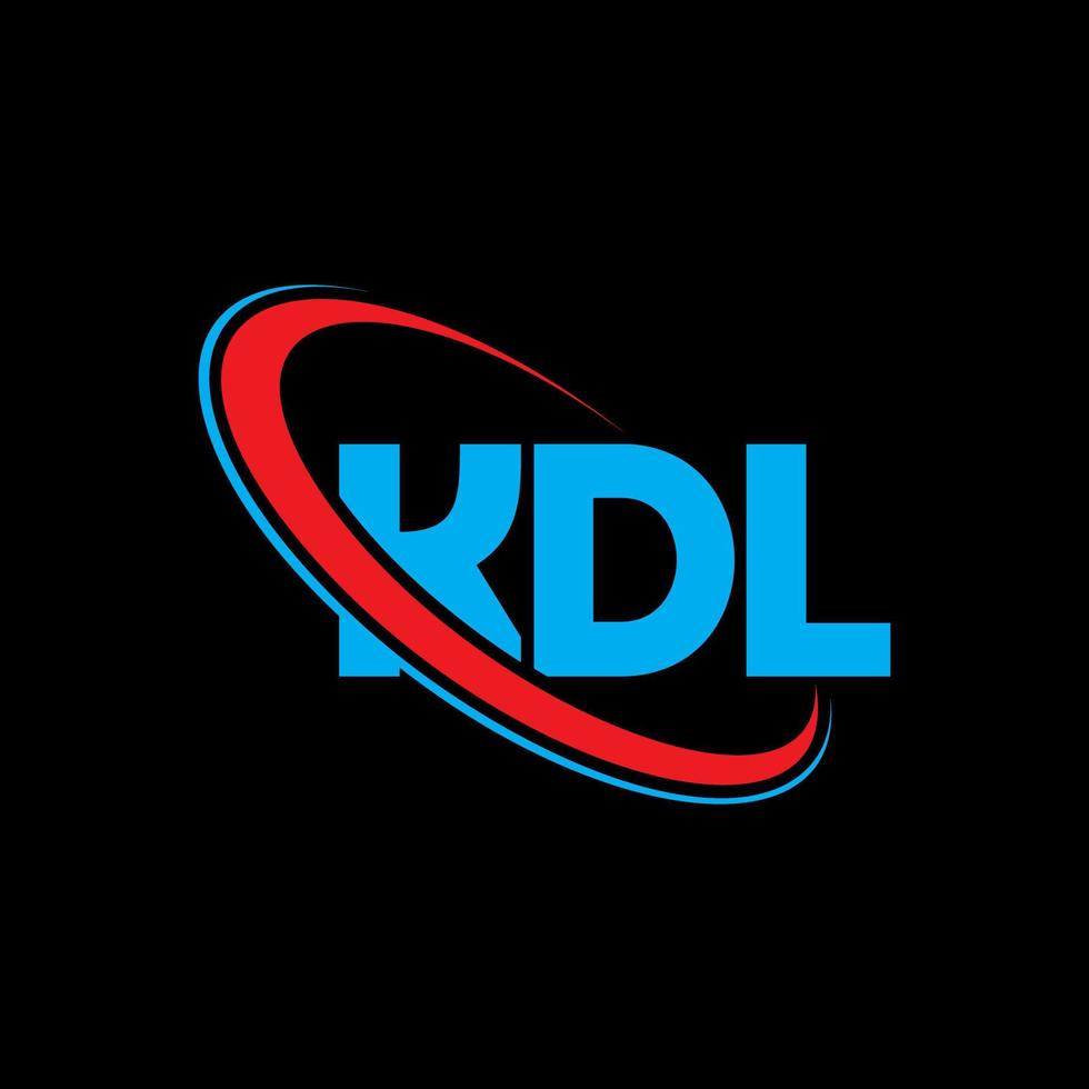 kdl logotyp. kdl brev. kdl bokstavslogotypdesign. initialer kdl logotyp länkad med cirkel och versaler monogram logotyp. kdl typografi för teknik, företag och fastighetsmärke. vektor