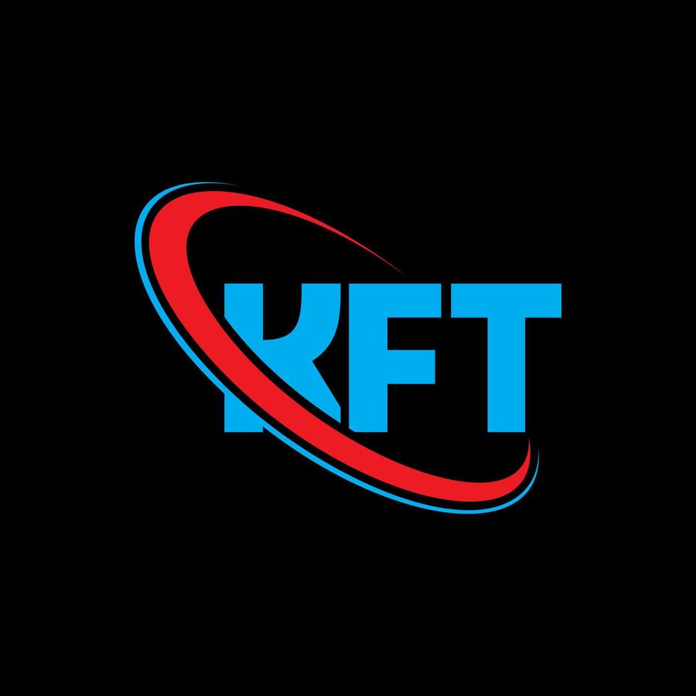 kft logotyp. kft brev. kft bokstavslogotypdesign. initialer kft logotyp länkad med cirkel och versaler monogram logotyp. kft typografi för teknik, företag och fastighetsmärke. vektor