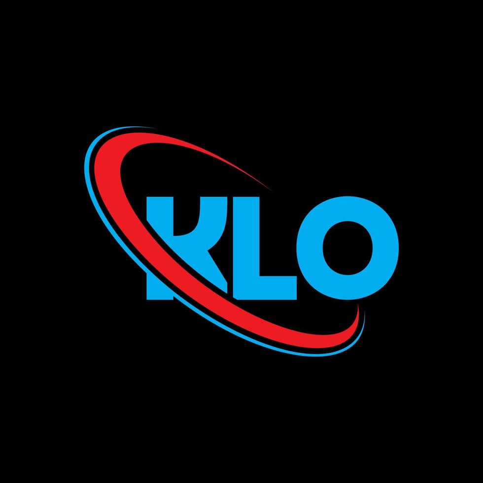 Klo-Logo. Klo-Brief. klo-Buchstaben-Logo-Design. Initialen klo-Logo verbunden mit Kreis und Monogramm-Logo in Großbuchstaben. klo-typografie für technologie-, geschäfts- und immobilienmarke. vektor