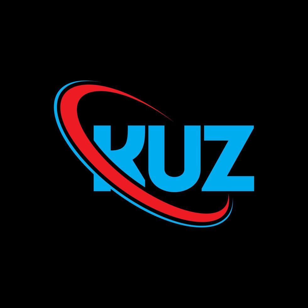 Kuz-Logo. Kuz-Brief. Kuz-Brief-Logo-Design. Initialen Kuz-Logo verbunden mit Kreis und Monogramm-Logo in Großbuchstaben. Kuz-Typografie für Technologie-, Geschäfts- und Immobilienmarke. vektor