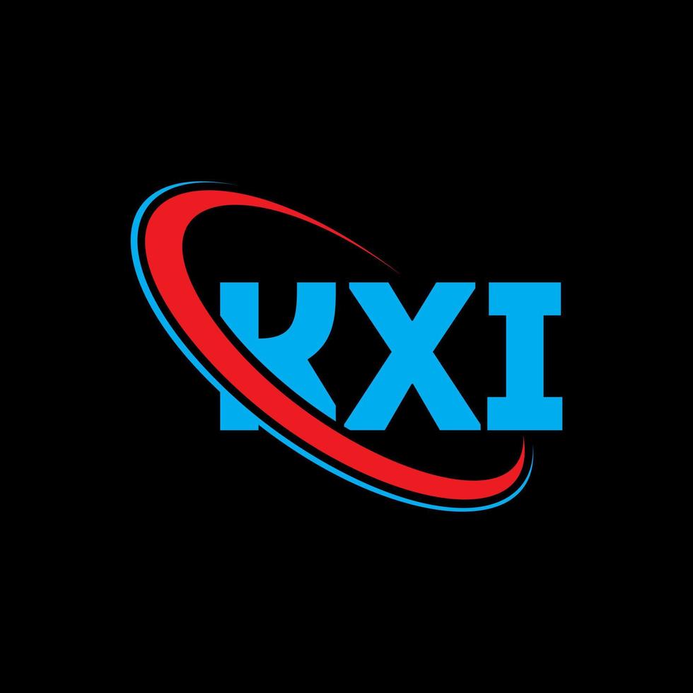 kxi-Logo. kxi-Brief. Kxi-Brief-Logo-Design. Initialen kxi-Logo verbunden mit Kreis und Monogramm-Logo in Großbuchstaben. kxi-typografie für technologie-, geschäfts- und immobilienmarke. vektor