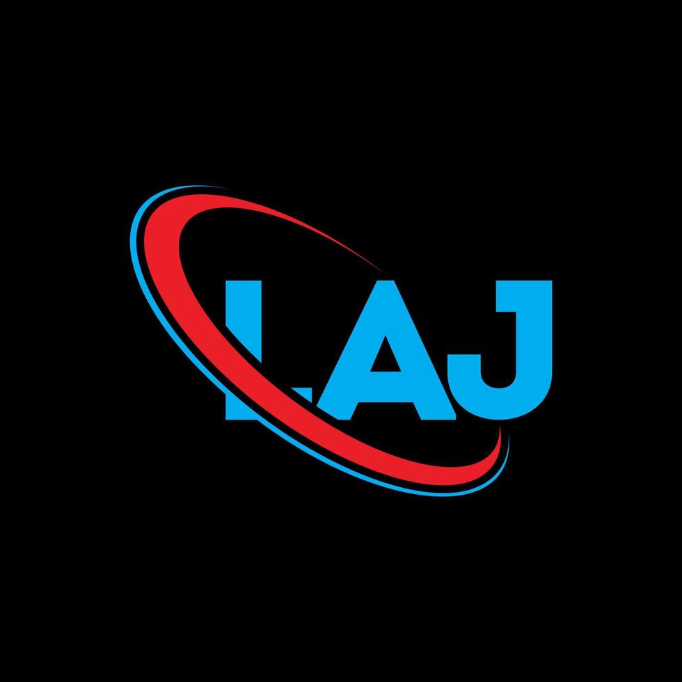laj-Logo. laj-Brief. laj-Buchstaben-Logo-Design. Initialen laj-Logo verbunden mit Kreis und Monogramm-Logo in Großbuchstaben. laj typografie für technologie-, geschäfts- und immobilienmarke. vektor