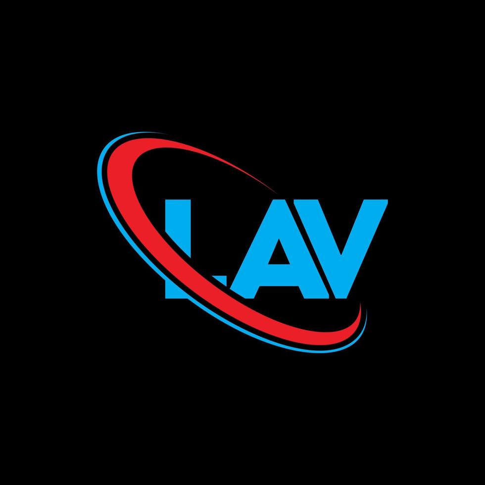 Lava-Logo. lav Brief. lav-Buchstaben-Logo-Design. Initialen-Lav-Logo, verbunden mit Kreis und Monogramm-Logo in Großbuchstaben. lav-typografie für technologie-, geschäfts- und immobilienmarke. vektor