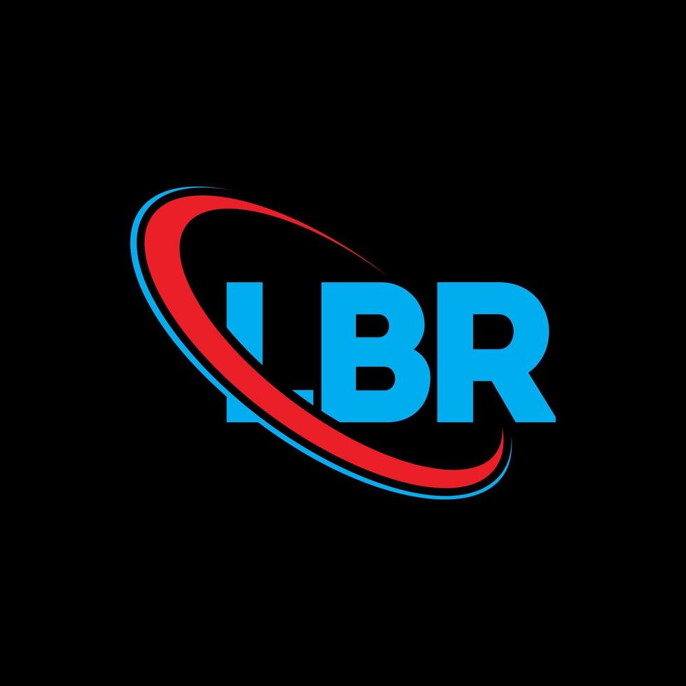 lbr-Logo. lbr Brief. lbr-Brief-Logo-Design. Initialen lbr-Logo verbunden mit Kreis und Monogramm-Logo in Großbuchstaben. lbr-typografie für technologie-, geschäfts- und immobilienmarke. vektor