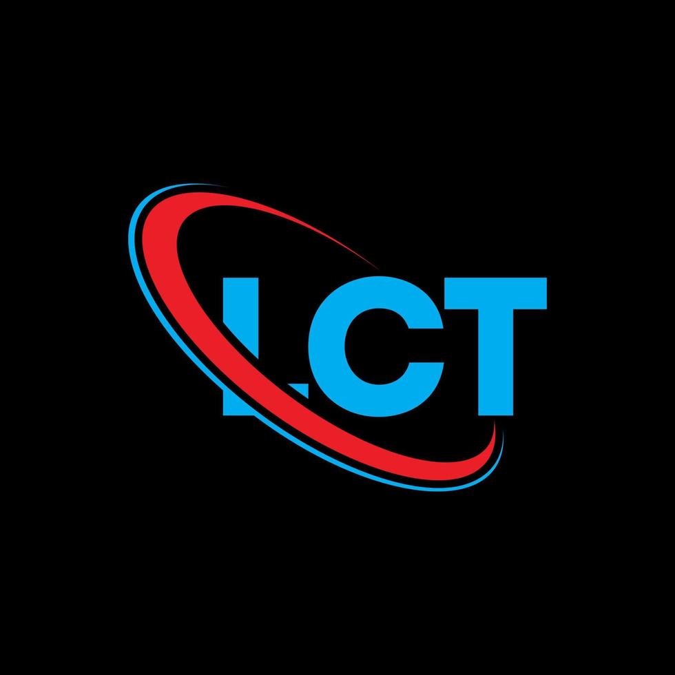 lct-Logo. lct-Brief. lct-Brief-Logo-Design. Initialen LCT-Logo verbunden mit Kreis und Monogramm-Logo in Großbuchstaben. lct-typografie für technologie-, geschäfts- und immobilienmarke. vektor