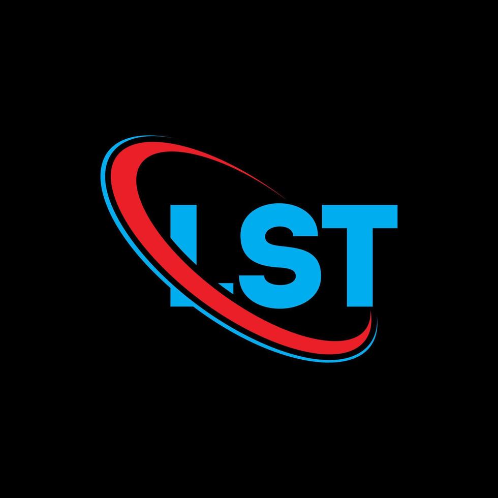 lst-Logo. erster Buchstabe. lst-Buchstaben-Logo-Design. Initialen lst-Logo, verbunden mit Kreis und Monogramm-Logo in Großbuchstaben. lst typografie für technologie-, geschäfts- und immobilienmarke. vektor