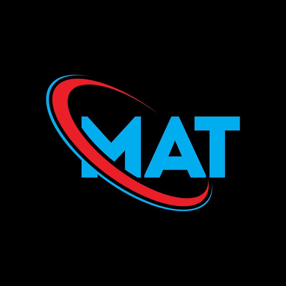 Mattes Logo. Matter Brief. Logo-Design mit mattem Buchstaben. Initialen-Mattenlogo verbunden mit Kreis und Monogramm-Logo in Großbuchstaben. Mattentypografie für Technologie-, Geschäfts- und Immobilienmarken. vektor