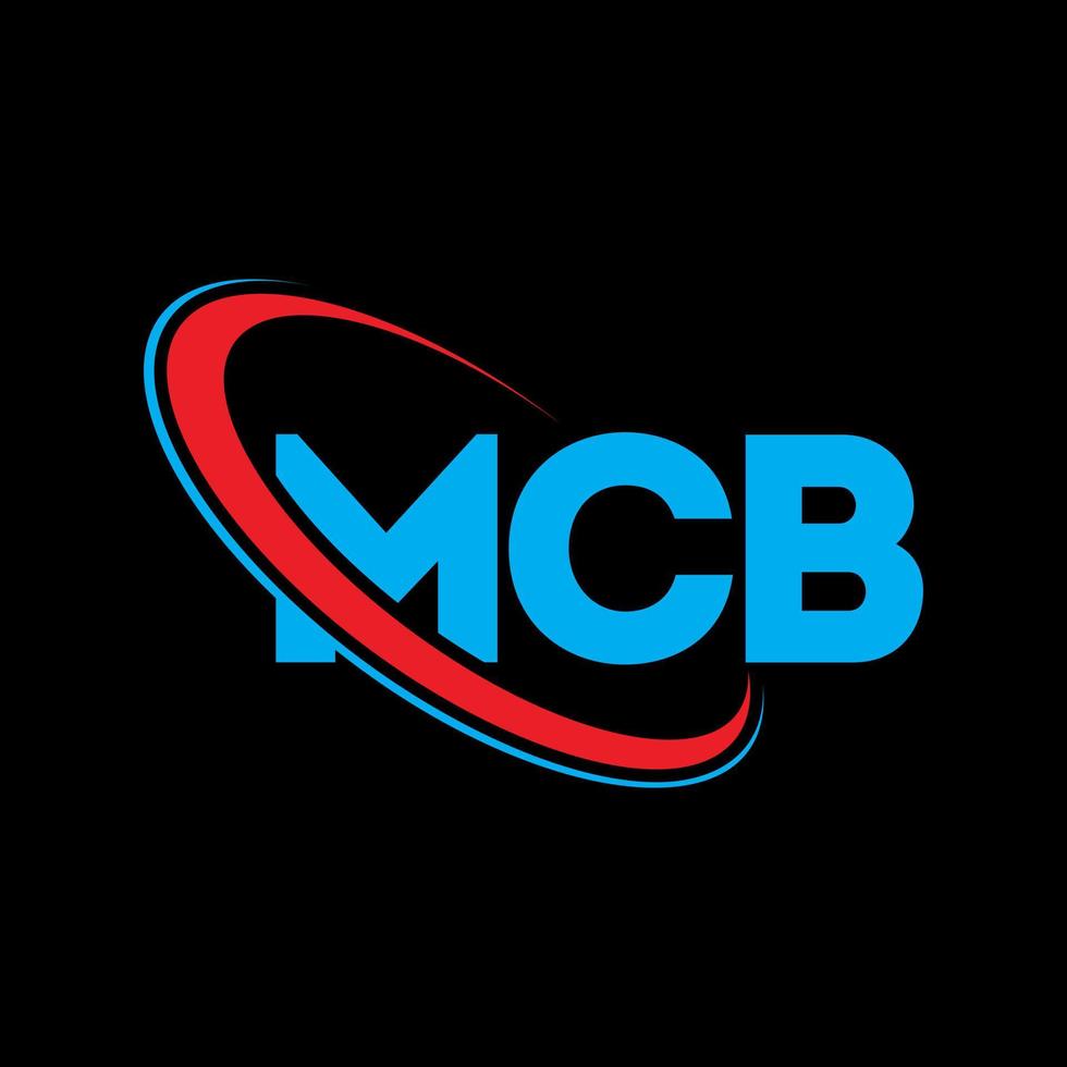 mcb logotyp. mcb brev. mcb brev logotyp design. initialer mcb logotyp länkad med cirkel och versaler monogram logotyp. mcb-typografi för teknik-, affärs- och fastighetsmärke. vektor