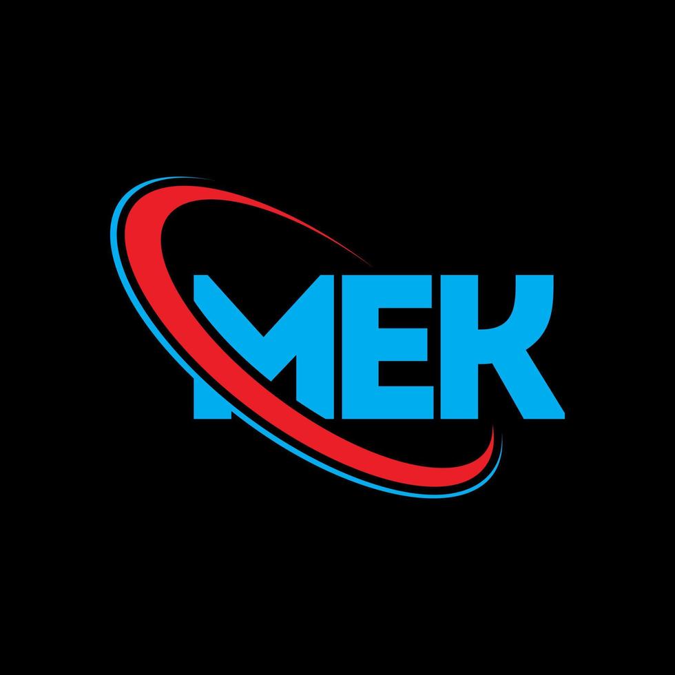 mek-Logo. mek brief. mek-Buchstaben-Logo-Design. Initialen mek-Logo verbunden mit Kreis und Monogramm-Logo in Großbuchstaben. mek-typografie für technologie-, geschäfts- und immobilienmarke. vektor