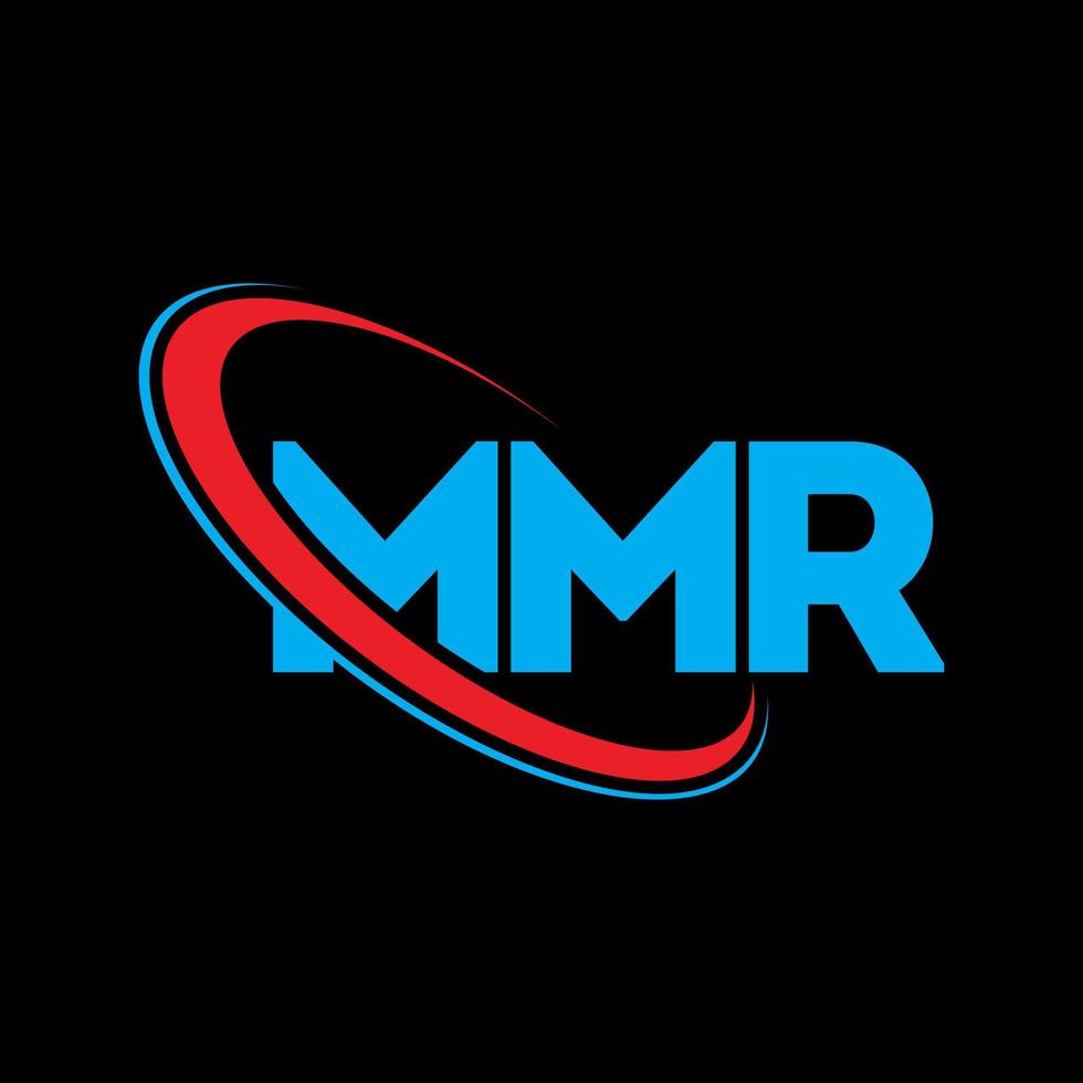 mmr-Logo. mmr brief. MMR-Brief-Logo-Design. Initialen mmr-Logo verbunden mit Kreis und Monogramm-Logo in Großbuchstaben. mmr-typografie für technologie-, geschäfts- und immobilienmarke. vektor