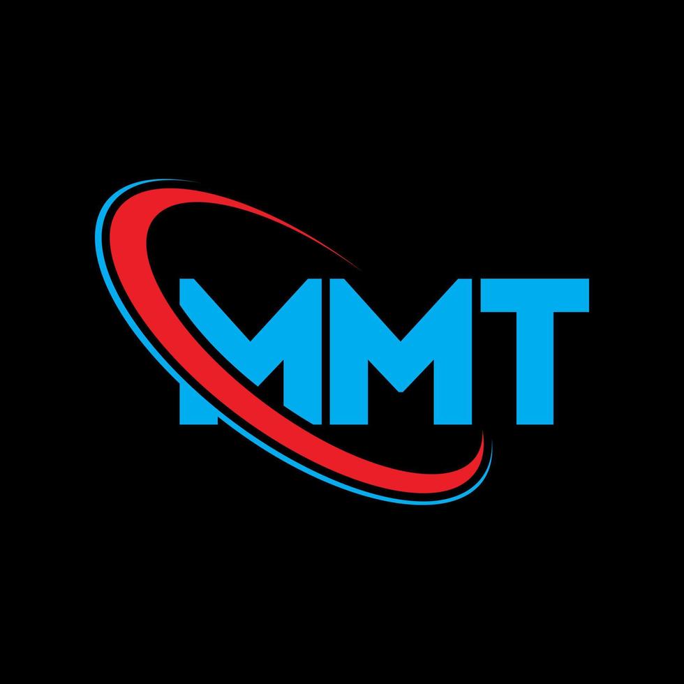 mmt-Logo. mm Brief. mmt-Brief-Logo-Design. Initialen mmt-Logo verbunden mit Kreis und Monogramm-Logo in Großbuchstaben. mmt-typografie für technologie-, geschäfts- und immobilienmarke. vektor