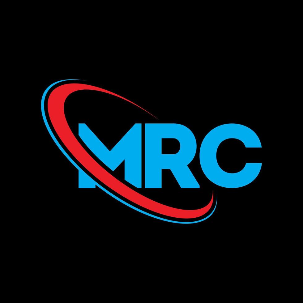 mrc logotyp. mrc brev. mrc letter logotyp design. initialer mrc logotyp länkad med cirkel och versaler monogram logotyp. mrc typografi för teknik, företag och fastighetsmärke. vektor