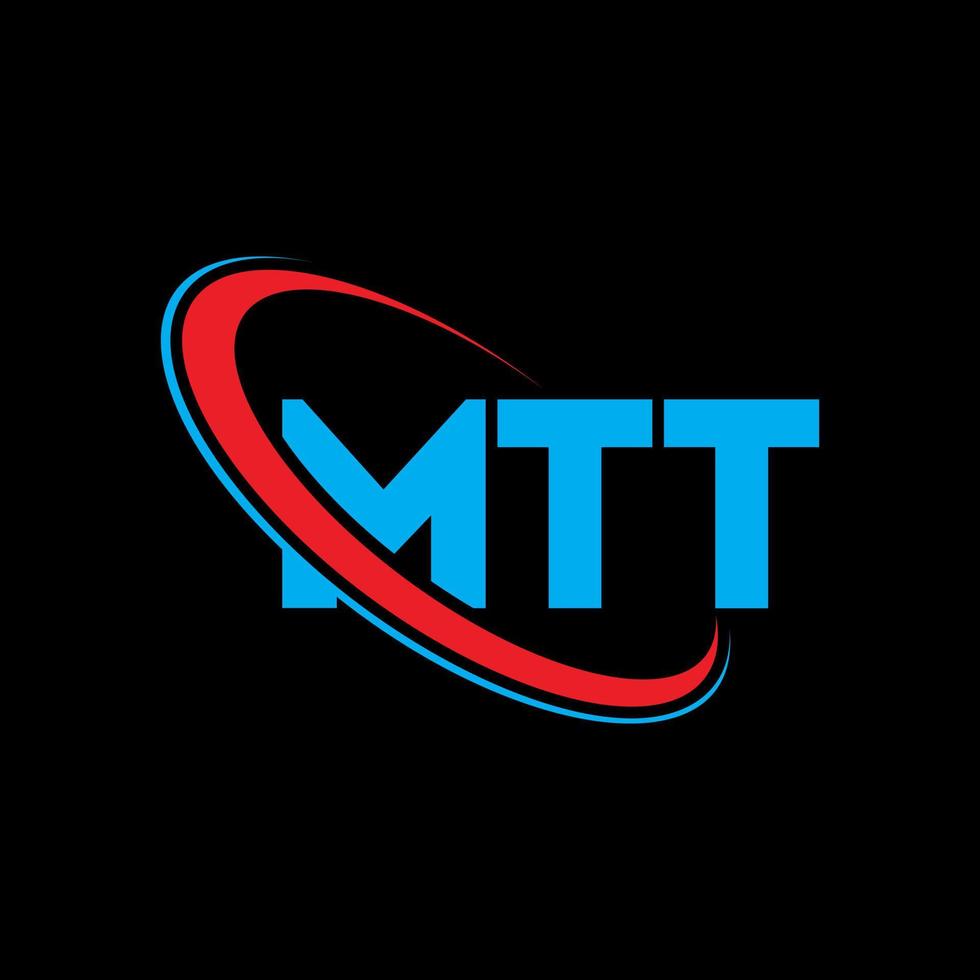 mtt logotyp. mtt brev. mtt bokstavslogotypdesign. initialer mtt logotyp länkad med cirkel och versaler monogram logotyp. mtt typografi för teknik, företag och fastighetsmärke. vektor